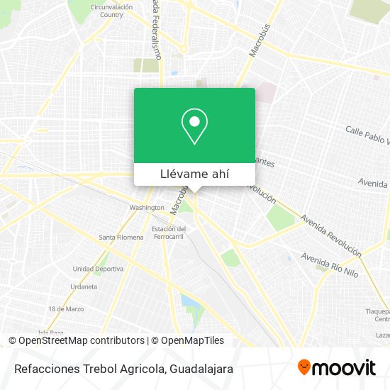 Mapa de Refacciones Trebol Agricola