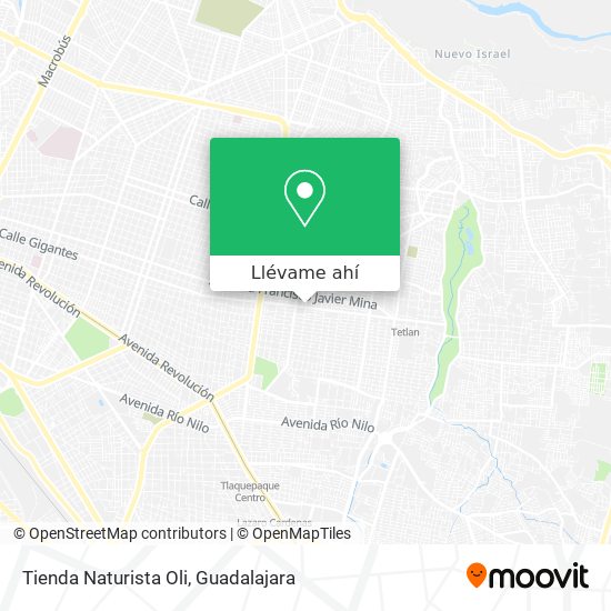 Mapa de Tienda Naturista Oli