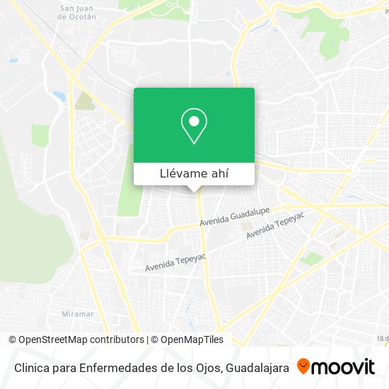 Mapa de Clinica para Enfermedades de los Ojos