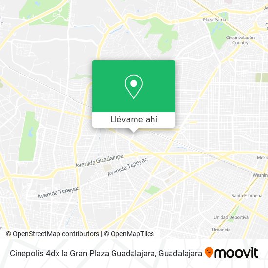 Mapa de Cinepolis 4dx la Gran Plaza Guadalajara