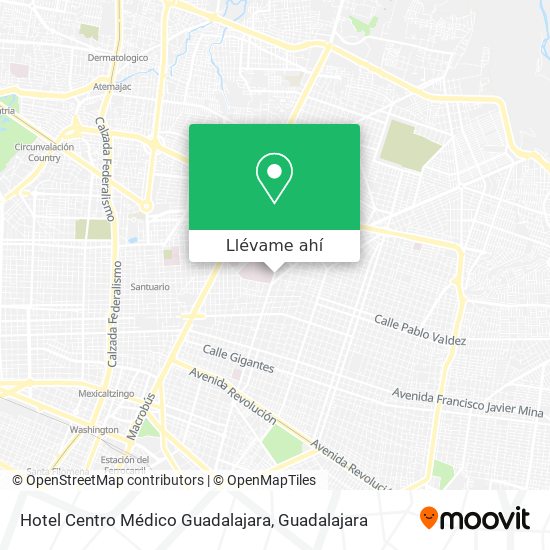 Mapa de Hotel Centro Médico Guadalajara