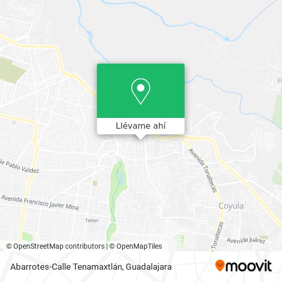 Mapa de Abarrotes-Calle Tenamaxtlán