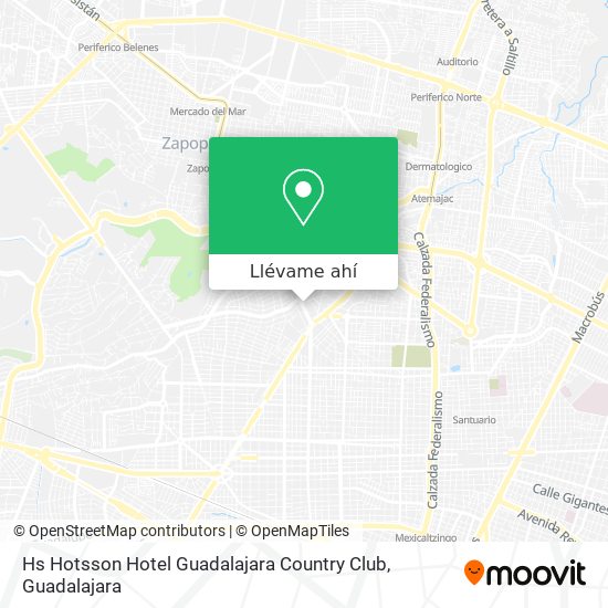 Mapa de Hs Hotsson Hotel Guadalajara Country Club