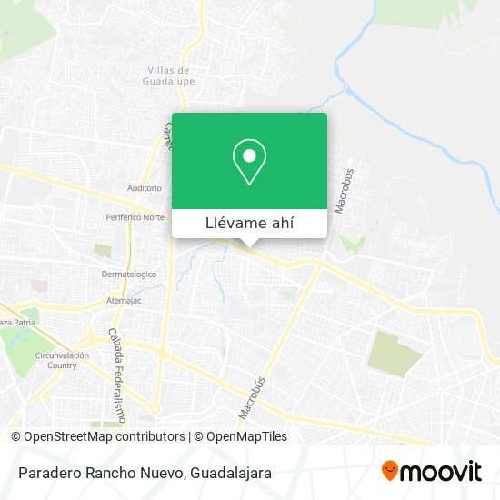 Mapa de Paradero Rancho Nuevo