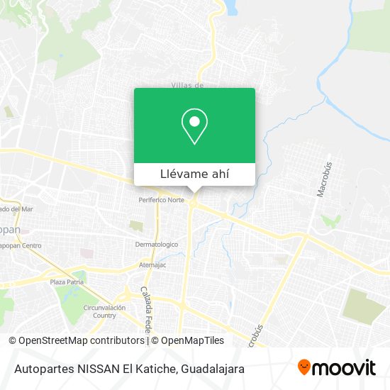 Mapa de Autopartes NISSAN El Katiche