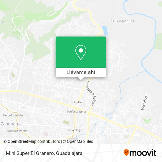Mapa de Mini Super El Granero