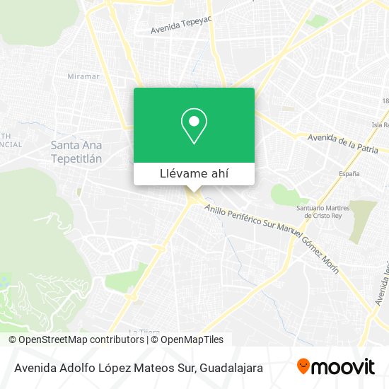 Mapa de Avenida Adolfo López Mateos Sur