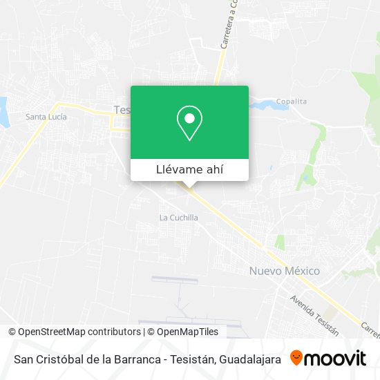 Mapa de San Cristóbal de la Barranca - Tesistán