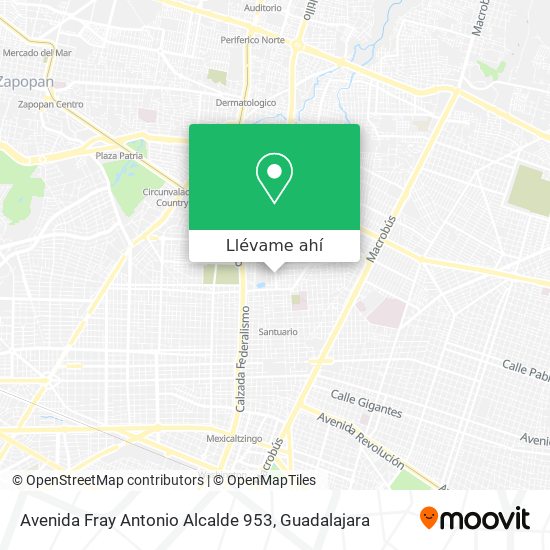 Mapa de Avenida Fray Antonio Alcalde 953