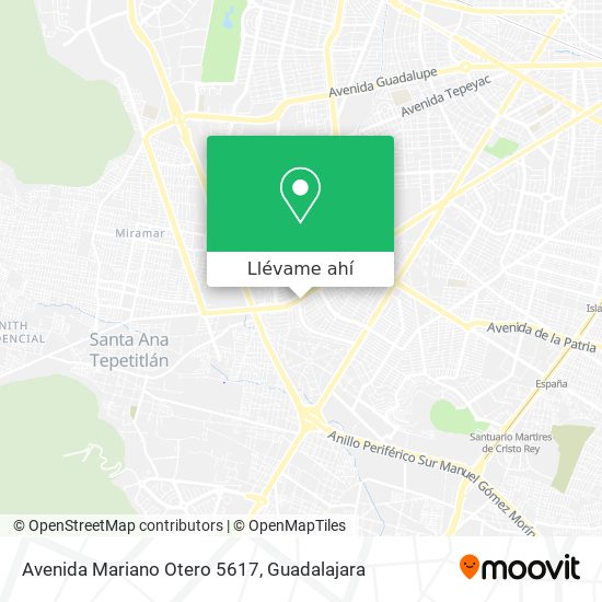 Mapa de Avenida Mariano Otero 5617