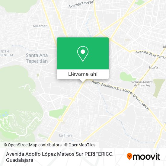 Mapa de Avenida Adolfo López Mateos Sur PERIFERICO