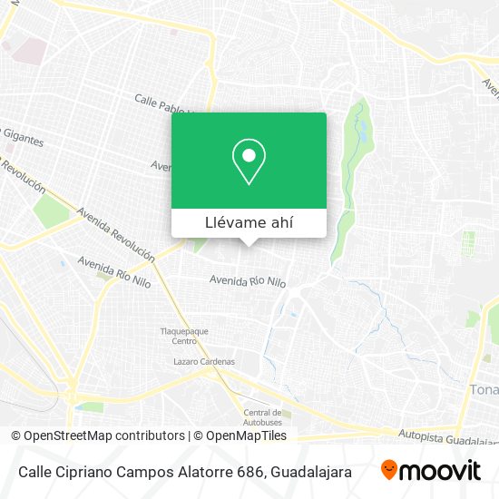 Mapa de Calle Cipriano Campos Alatorre 686