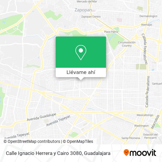 Mapa de Calle Ignacio Herrera y Cairo 3080