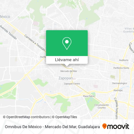 Mapa de Omnibus De México - Mercado Del Mar