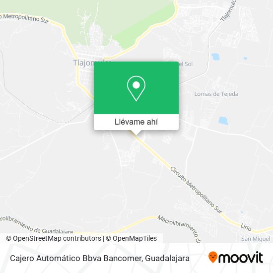 Mapa de Cajero Automático Bbva Bancomer