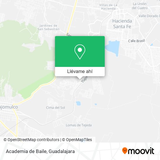 Mapa de Academia de Baile