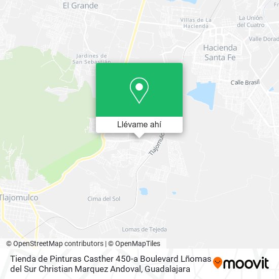 Mapa de Tienda de Pinturas Casther 450-a Boulevard Lñomas del Sur Christian Marquez Andoval