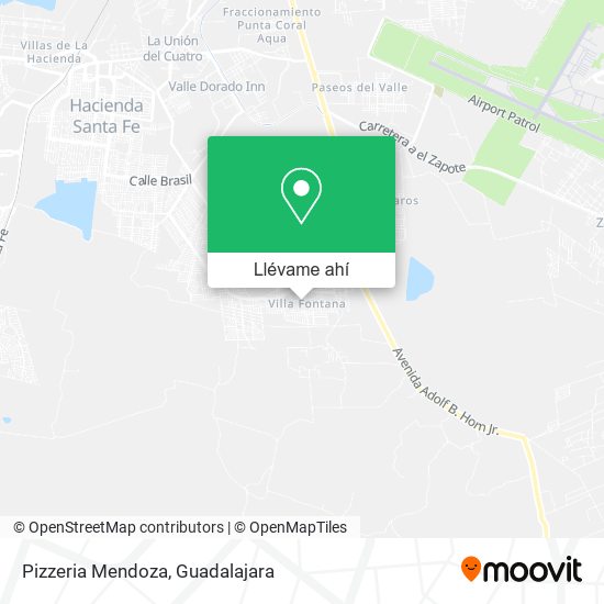 Mapa de Pizzeria Mendoza