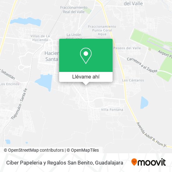 Mapa de Ciber Papeleria y Regalos San Benito