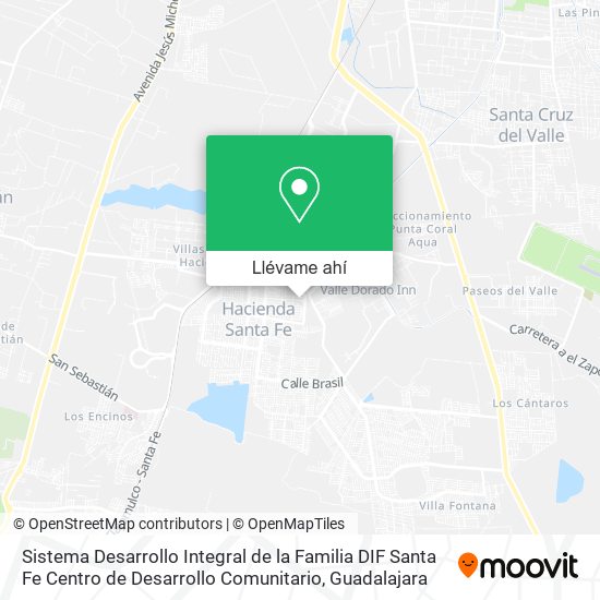 Mapa de Sistema Desarrollo Integral de la Familia DIF Santa Fe Centro de Desarrollo Comunitario