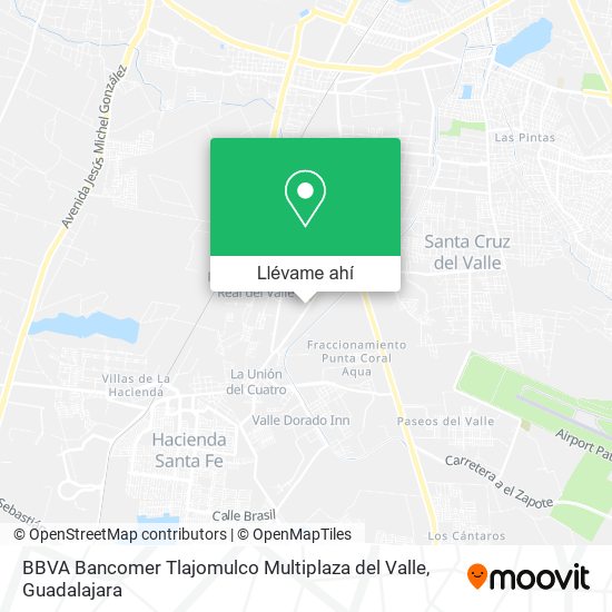 Mapa de BBVA Bancomer Tlajomulco Multiplaza del Valle