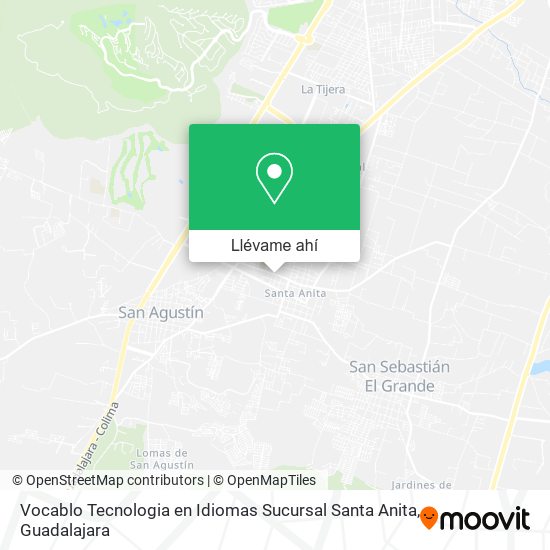 Mapa de Vocablo Tecnologia en Idiomas Sucursal Santa Anita