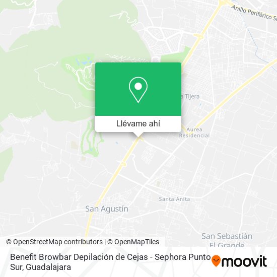 Mapa de Benefit Browbar Depilación de Cejas - Sephora Punto Sur