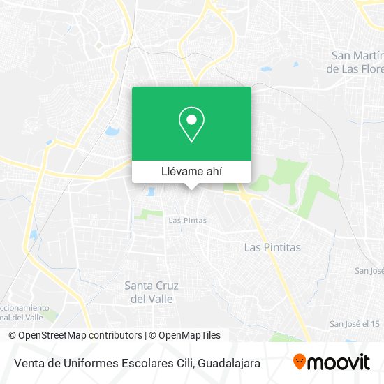 Mapa de Venta de Uniformes Escolares Cili