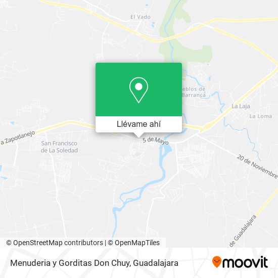 Mapa de Menuderia y Gorditas Don Chuy