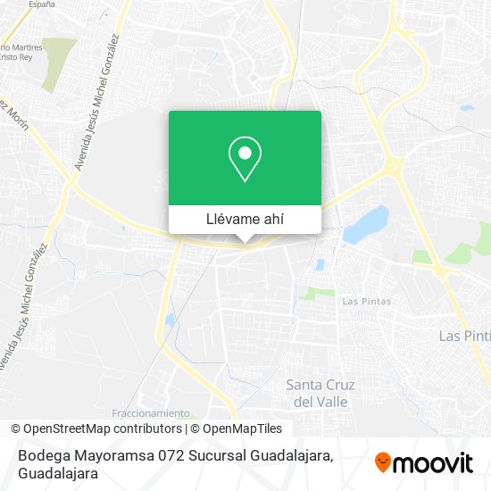 Mapa de Bodega Mayoramsa 072 Sucursal Guadalajara