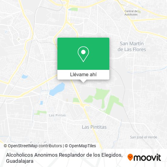 Mapa de Alcoholicos Anonimos Resplandor de los Elegidos