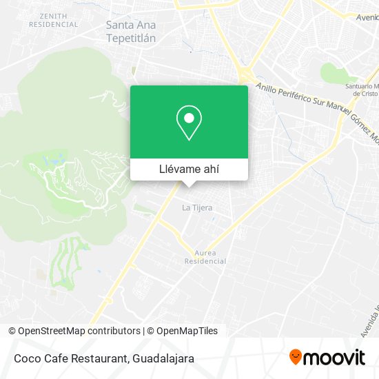 Mapa de Coco Cafe Restaurant