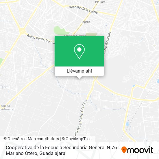 Mapa de Cooperativa de la Escuela Secundaria General N 76 Mariano Otero