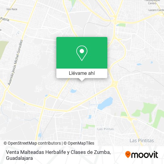 Mapa de Venta Malteadas Herbalife y Clases de Zumba