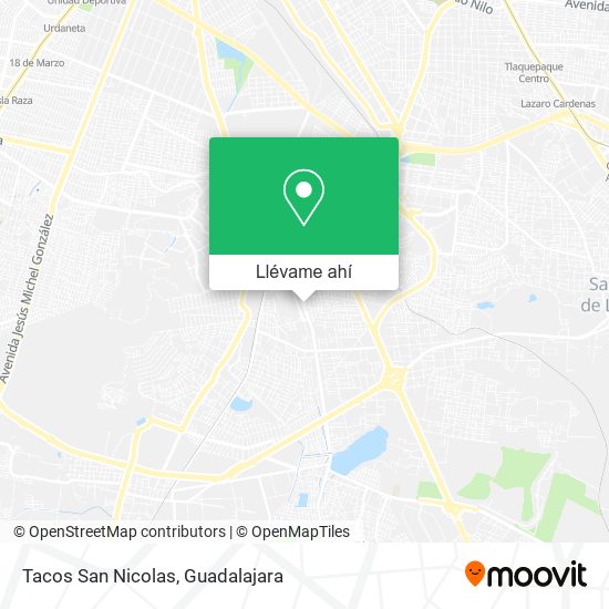 Mapa de Tacos San Nicolas