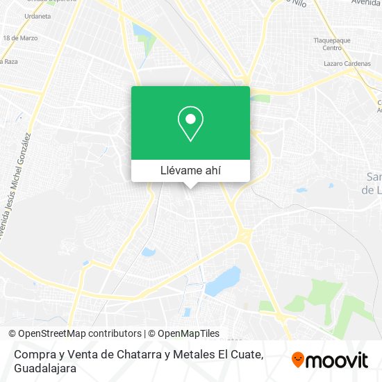 Mapa de Compra y Venta de Chatarra y Metales El Cuate