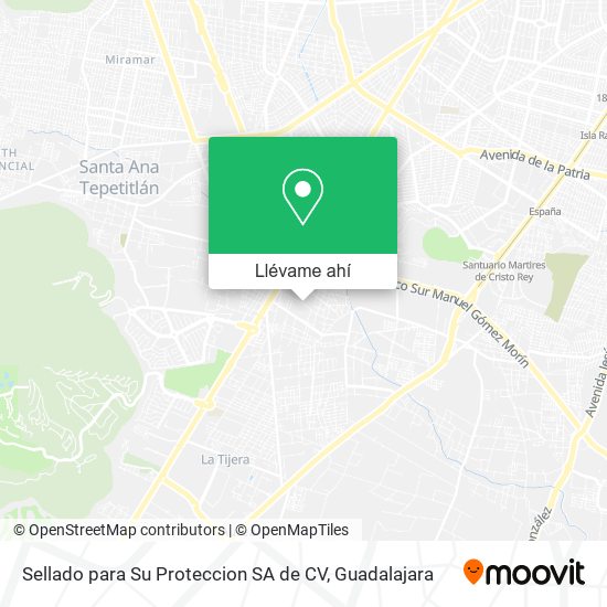 Mapa de Sellado para Su Proteccion SA de CV