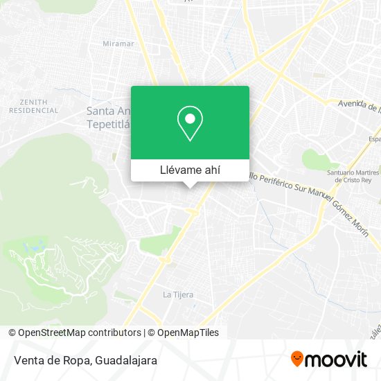 Mapa de Venta de Ropa