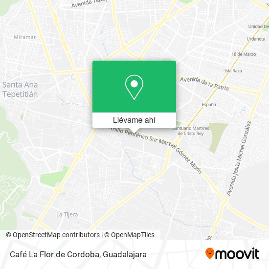 Mapa de Café La Flor de Cordoba