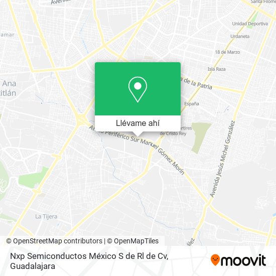 Mapa de Nxp Semiconductos México S de Rl de Cv