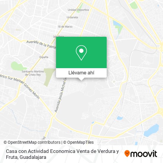 Mapa de Casa con Actividad Economica Venta de Verdura y Fruta