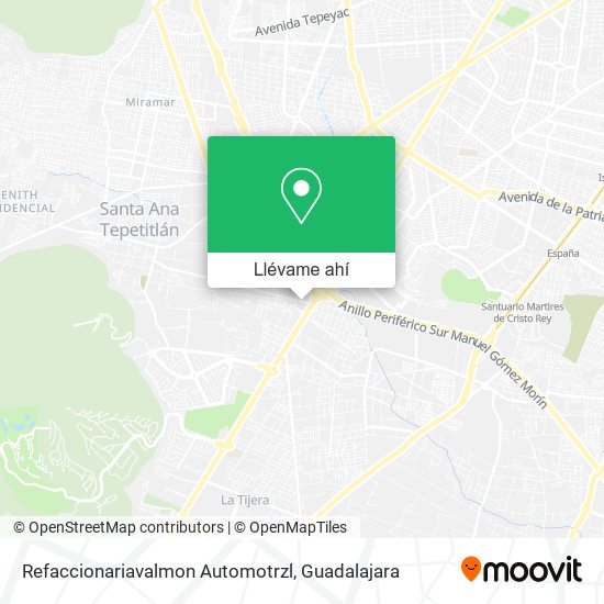 Mapa de Refaccionariavalmon Automotrzl