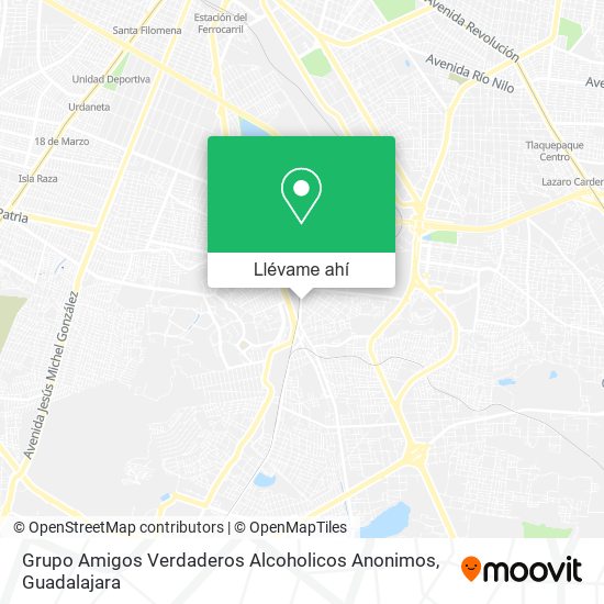 Mapa de Grupo Amigos Verdaderos Alcoholicos Anonimos