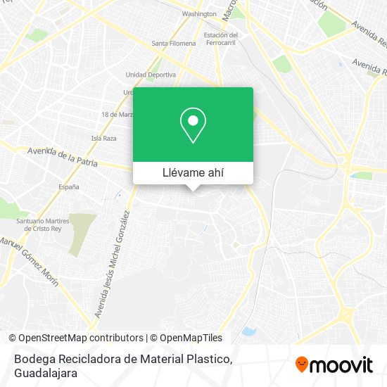 Mapa de Bodega Recicladora de Material Plastico