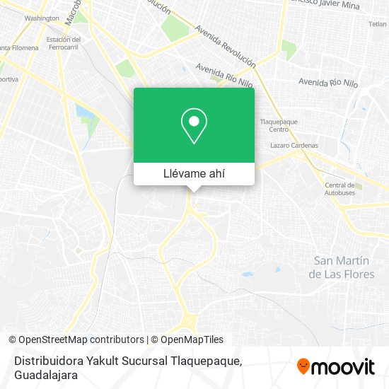 Mapa de Distribuidora Yakult Sucursal Tlaquepaque