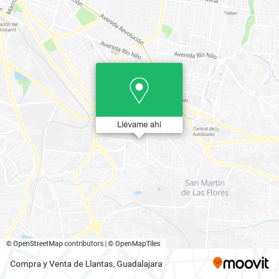 Mapa de Compra y Venta de Llantas