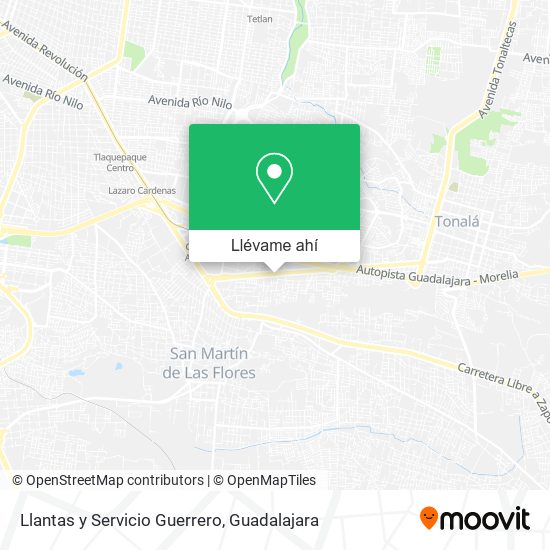 Mapa de Llantas y Servicio Guerrero