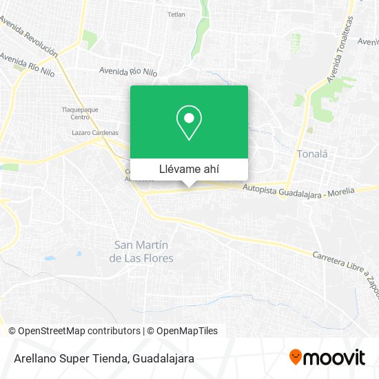 Mapa de Arellano Super Tienda