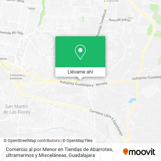 Mapa de Comercio al por Menor en Tiendas de Abarrotes, ultramarinos y Misceláneas