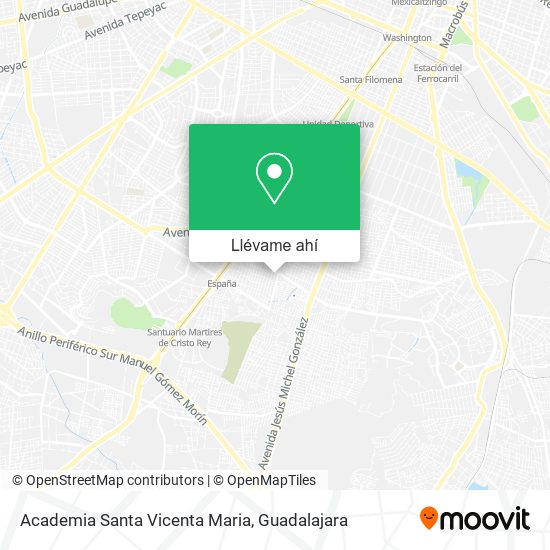 Mapa de Academia Santa Vicenta Maria